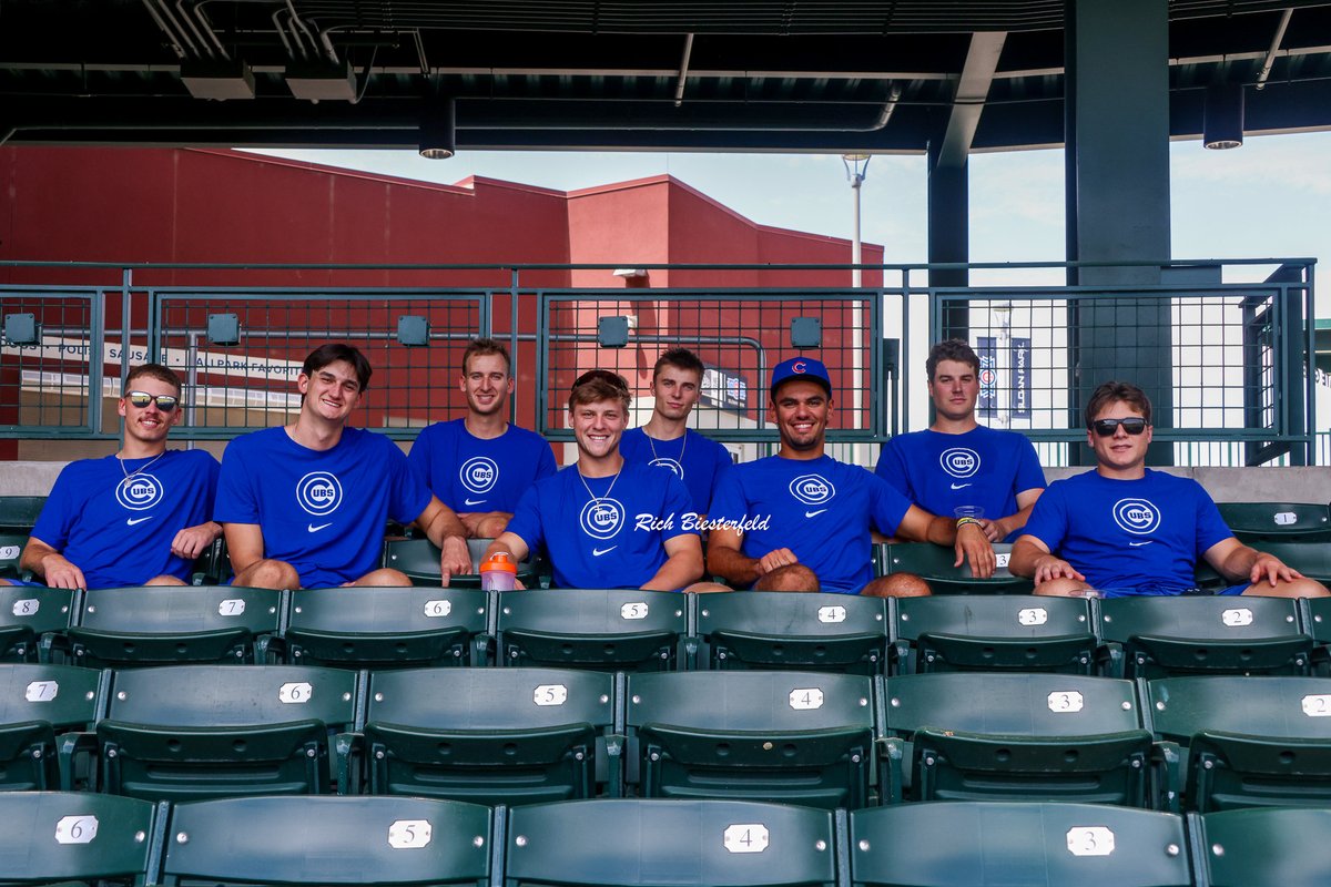 biest22's tweet image. Great to see a group of the @cubs recent draft picks in the stands for the ACL game on Saturday. @DominickReid5 @PcoppolaUF @colton_book @SnellKade @Justinstransky1 @EddersNoah Jake Knapp @KaneKepley @ethanconrad23 Eli Jerzenbeck #Cubs #CubsProspects #MLBDraft2025