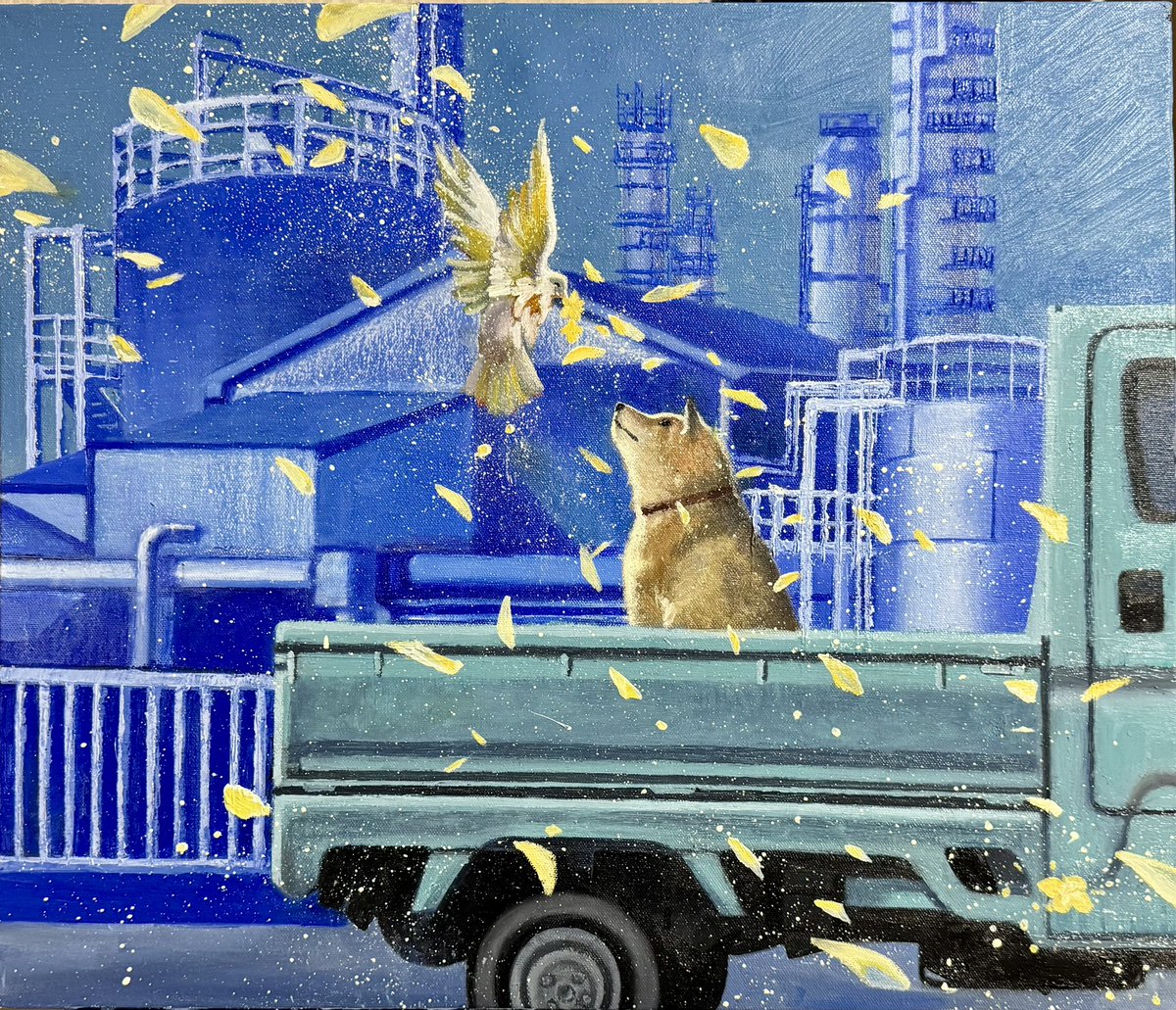 初めてお仕事で描いた絵
『君に渡す花』
#イラスト #油絵 #art