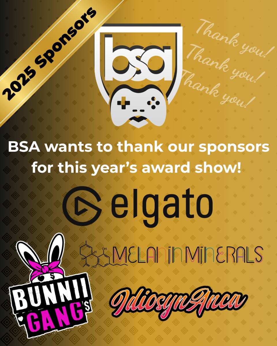 BipocAwards's tweet photo. To the community, the nominees, the semi-finalists, the finalists, the winners, our sponsors.... to EVERYONE! Thank you for your support for the 2025 BIPOC Streamer Awards! A SPECIAL thanks to @blerdzunite for hosting a FANTASTIC After Party! We appreciate each and every one of you!

#bsa #bipocstreamerawards #bsa2025 #bipoc #bipocontwitch