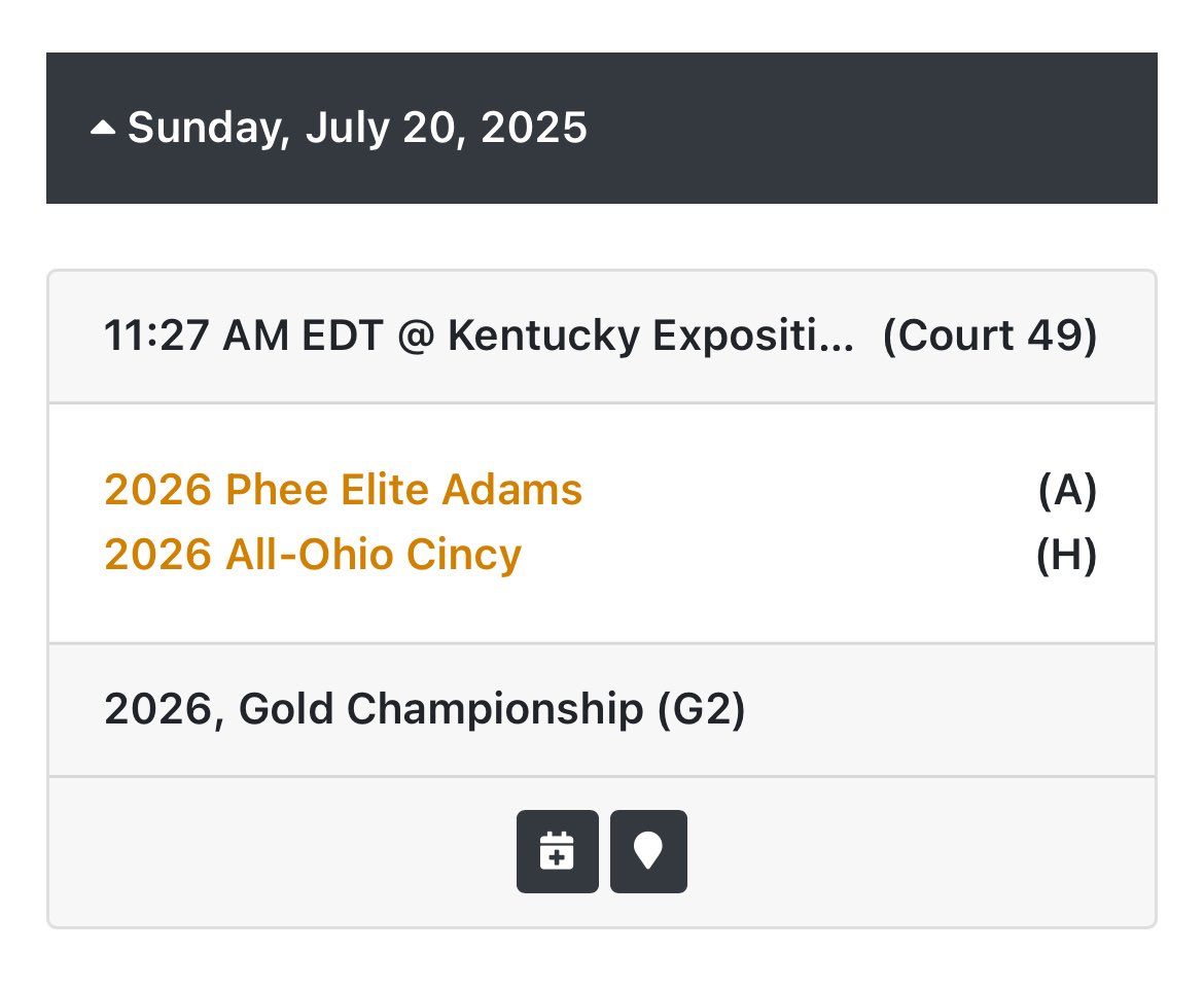 Come watch us play- Gold Bracket 11:27. Court 49
