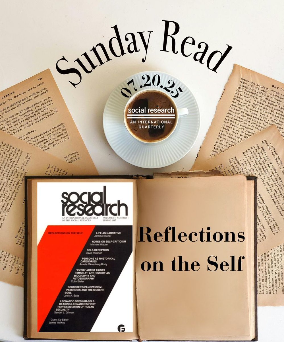 SocResJournal's tweet image. For this #SundayRead, we’re looking inward.
How do we characterize ourselves against an impossibly large backdrop of individual selves? How does the self factor into one’s art? How does the self drive a narrative?
Check out “Reflections on the Self,” our Spring 1987 issue, with…