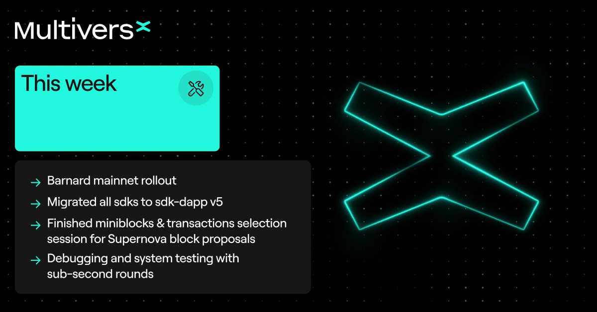 Weekly development report as of July 20
#multiversxtech 👇🛠️