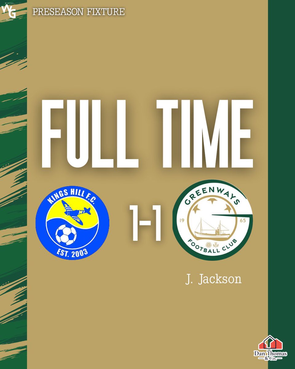 GreenwaysFC's tweet image. FULL TIME ⌛️
Yesterday see a draw between us and @KingsHillFC1 with a 90 minute goal from the opposition.