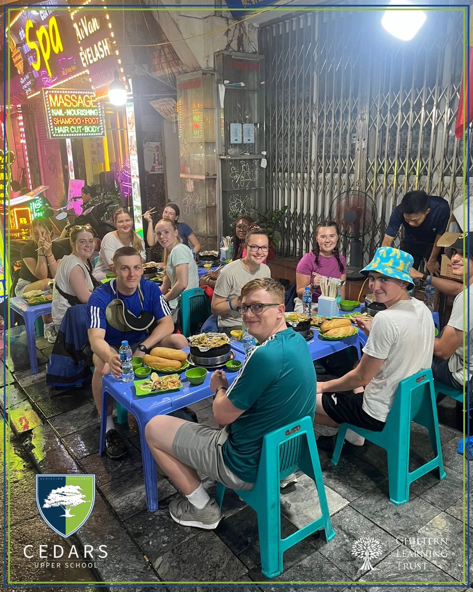Cedars_Upper's tweet image. We made it to Hanoi! 🎉 Our group&apos;s first mission: immersing ourselves in the local culture via some fantastic Vietnamese street food. Mission accomplished! Ready to hit the ground running and explore the city bright and early.