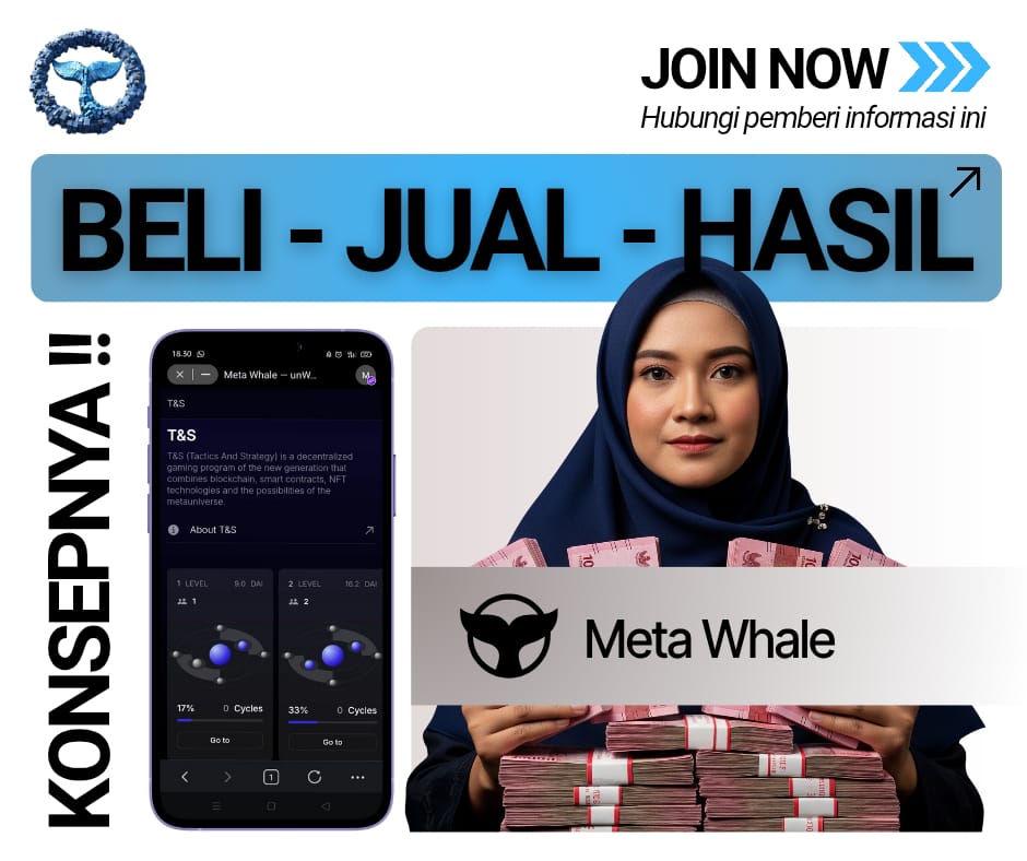 KurniawanAgusdi's tweet image. 💡 BELI — JUAL — HASIL!
📈 Gak ribet teori, langsung praktik!
🧕🏻 Banyak yang awalnya coba-coba, sekarang mandiri secara digital!
💪 Cukup mulai, jangan nunggu sempurna!
📲 meta-whale.com
#MetaWhale #BeliJualHasil #MindsetDigital #Web3Indonesia 🚀
