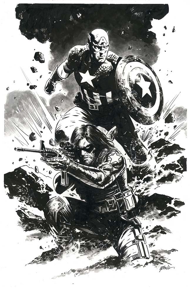 ComicsBulletin_'s tweet image. Amazing Captain America and Bucky art by @SteveEpting 🎨