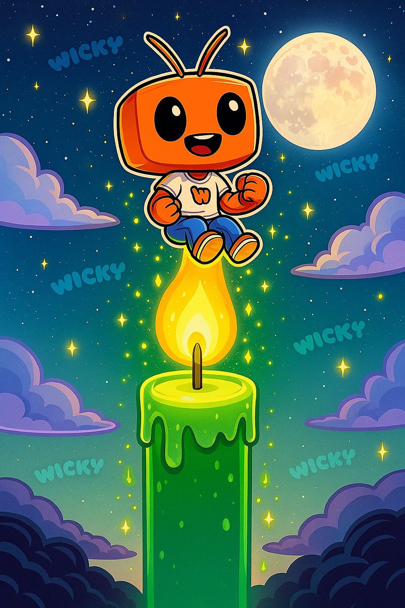 My entry for the meme contest 
<a href="/wickythecandle/">WICKY THE CANDLE</a> 
$WICKY all the way to the top
#WickyWednesday