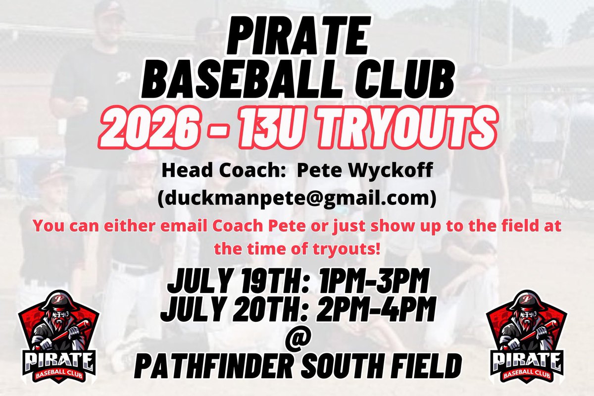 2026 PBC 13u tryouts with Coach Wyckoff today!  Location: Pathfinder MS in Pinckney, MI.
