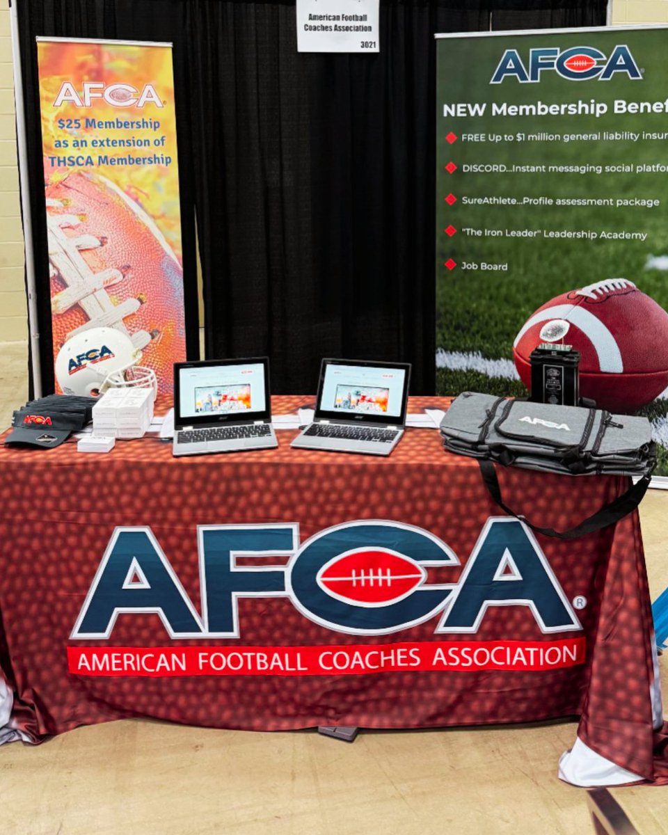WeAreAFCA's tweet image. 🚨Come see us at @THSCAcoaches
📍Booth 3021
📝Have your promo code ready and sign up for our HS Affiliate Membership today!