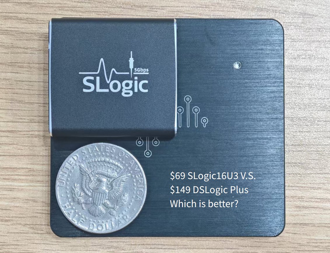 SipeedIO's tweet image. Which is your next #LogicAnalyzer?
$69 #SLogic16U3 VS $149 DSLogic Plus
1. 600M4CH unlimited time VS 400M4CH 0.1s
2. perfect 300M VS 300M undersample to 100M
3. 400M ok VS even frontend failed to capture 400M
Do you want do any other test?
