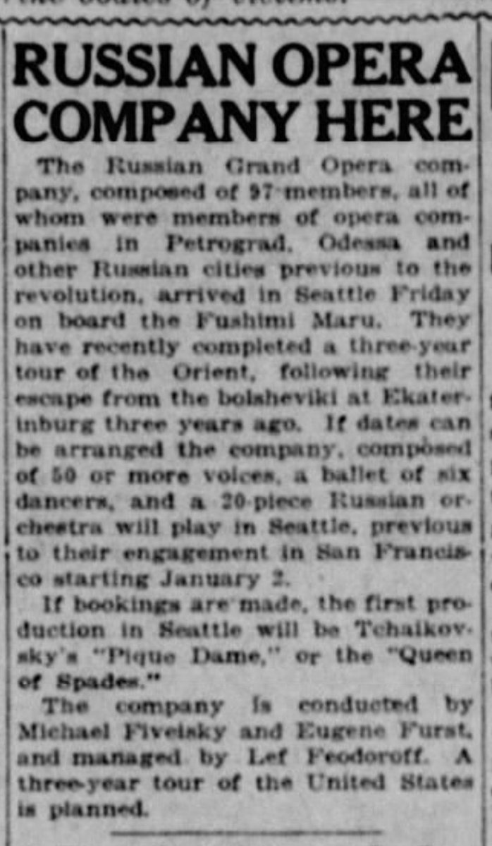 cory_m_santos's tweet image. Jack Pfefer arrives in America in Seattle as part of the Russian Grand Opera Company, December 16, 1921. He had joined the group 5 years prior as a bit player, during which time they had toured extensively in Russia and Asia, enduring unimaginable hardship and danger.