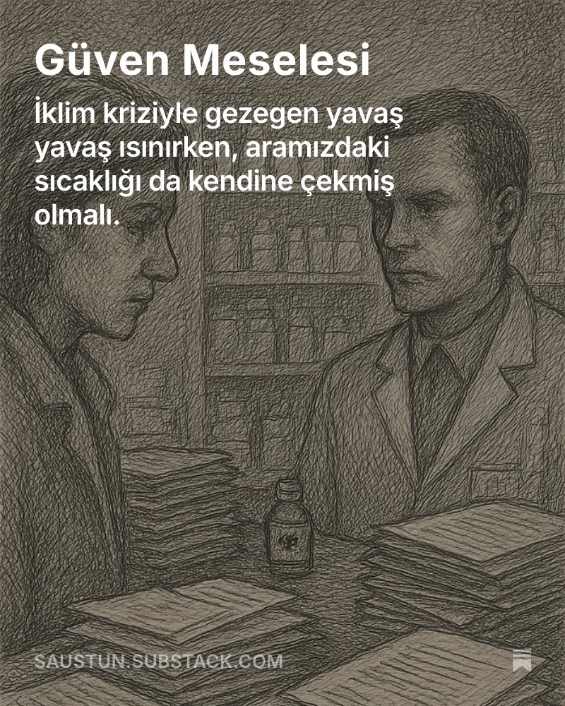 116 liralık bir krem için güven testine tabi tutulduğum bir eczane ziyareti… Güvene dair küçük ama tanıdık çatlaklardan içeri sızan bir deneme:

📎 Güven Meselesi

Kaşıntıdan girip bürokrasiye, çiçek sulamaya kadar uzanıyor.

Okumak isteyenler için 👇

saustun.substack.com/p/guven-mesele…