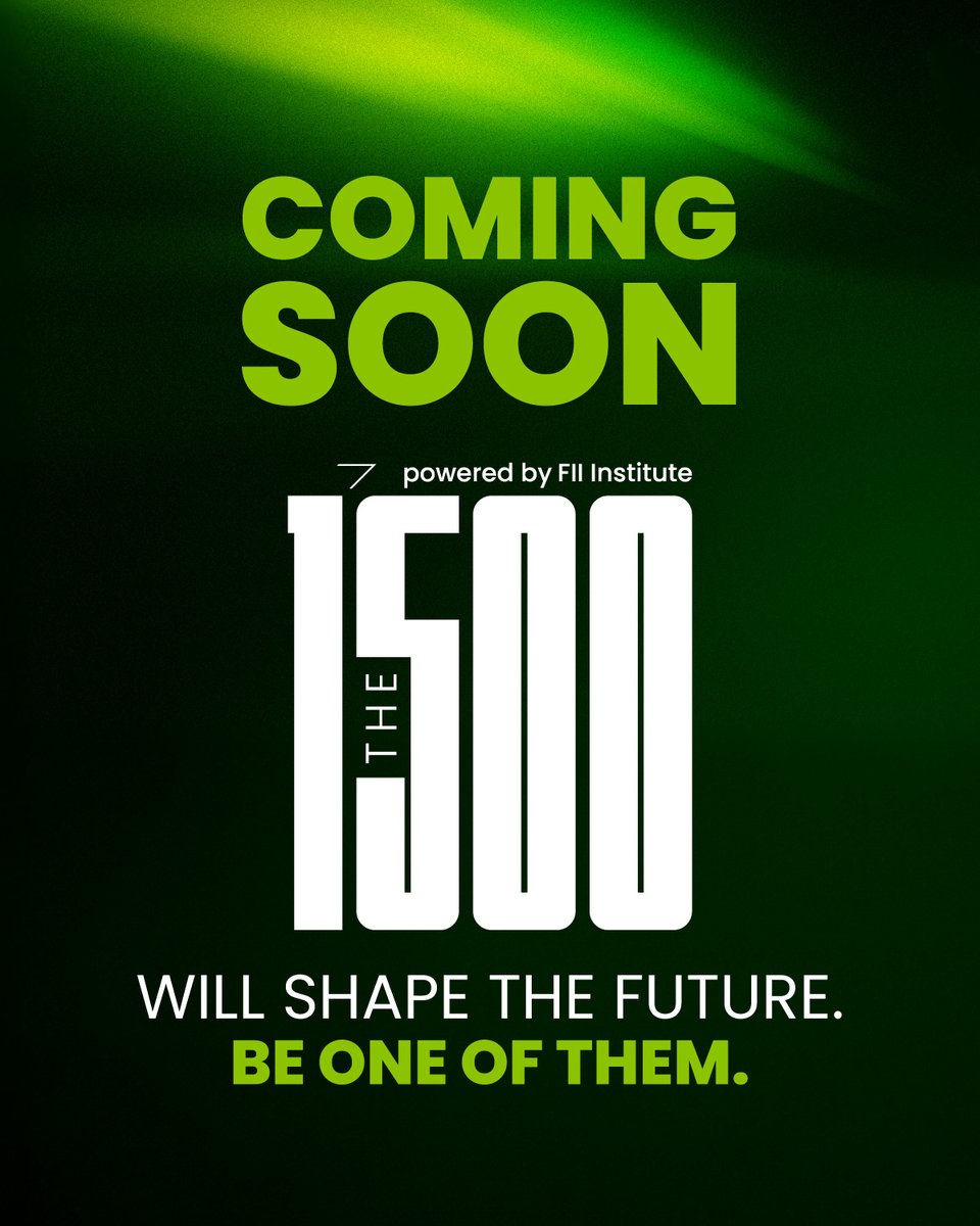 FII_Institute1's tweet photo. A new era of influence is almost here. 1500 minds. One shared future. All leaving a mark that matters. Be one of them. 

Become a #Member: https://t.co/BHq3DTJajV

#The1500 #BeOneOfThem #ShapeTheFuture #FIIInstitute #GlobalLeadership #FII9 #FutureInvestmentInitiative #Membership https://t.co/TrXFaF75Dx