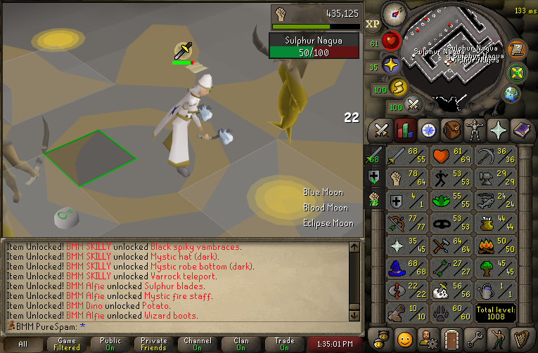 ianspam's tweet image. sulphur naguas go HARD for the melee exp, the gmaul is going to demolish people
just under 5 days in and 1k total on a pure 💀
LIVE &lt;3 BMM Creator Showdown 🔴
