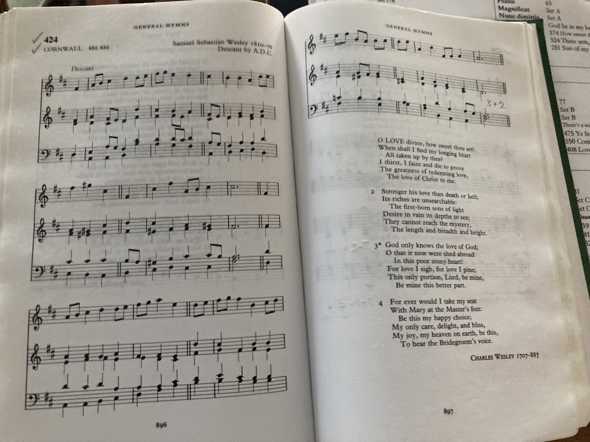 Good to be back at All Saints for Mattins this morning. In addition to the Venite, Psalm, Te Deum, and Jubilate Deo, we sang “When morning gilds the skies”, “Teach me, my God and King”, and “O love divine, how sweet thou art”. The anthem was Attwood’s “Teach me, O Lord”.
