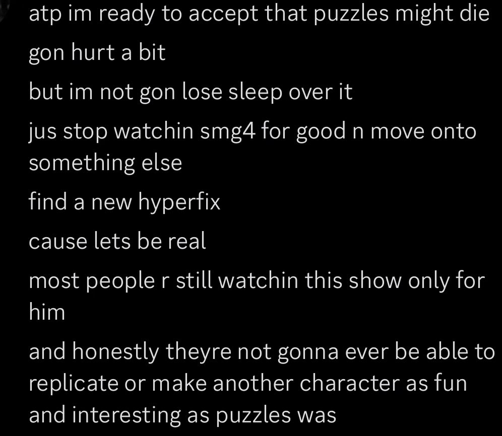 lampyrogy's tweet image. #smg4 as for daily mr puzzles, idk what im gonna do w it, probably continue running it until i burnout, then idk what's next honestly