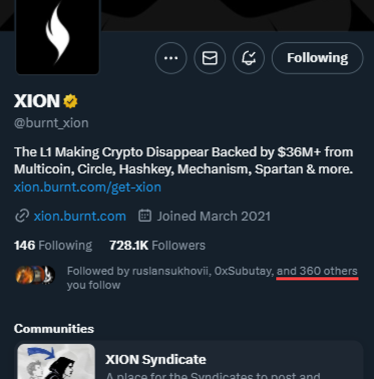 I now have 360+ total subscribers with <a href="/burnt_xion/">XION</a> 

Not the most outstanding numbers, so there's room to improve to at least 500 subscribers. I'd love it if you'd subscribe - I'll do it in return!

Let's expand the XION community network together!