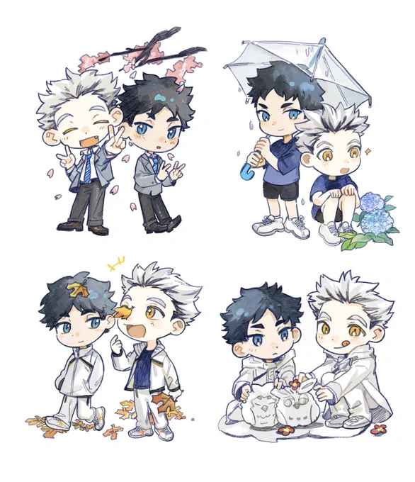 #兎赤 #Bokuaka 春夏秋冬