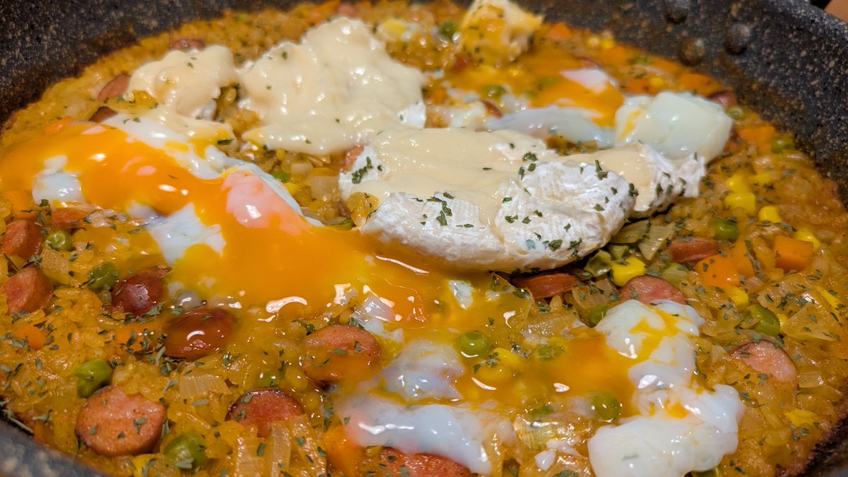 #ひびめし のカマンベールカレーピラフ作った！うまし…