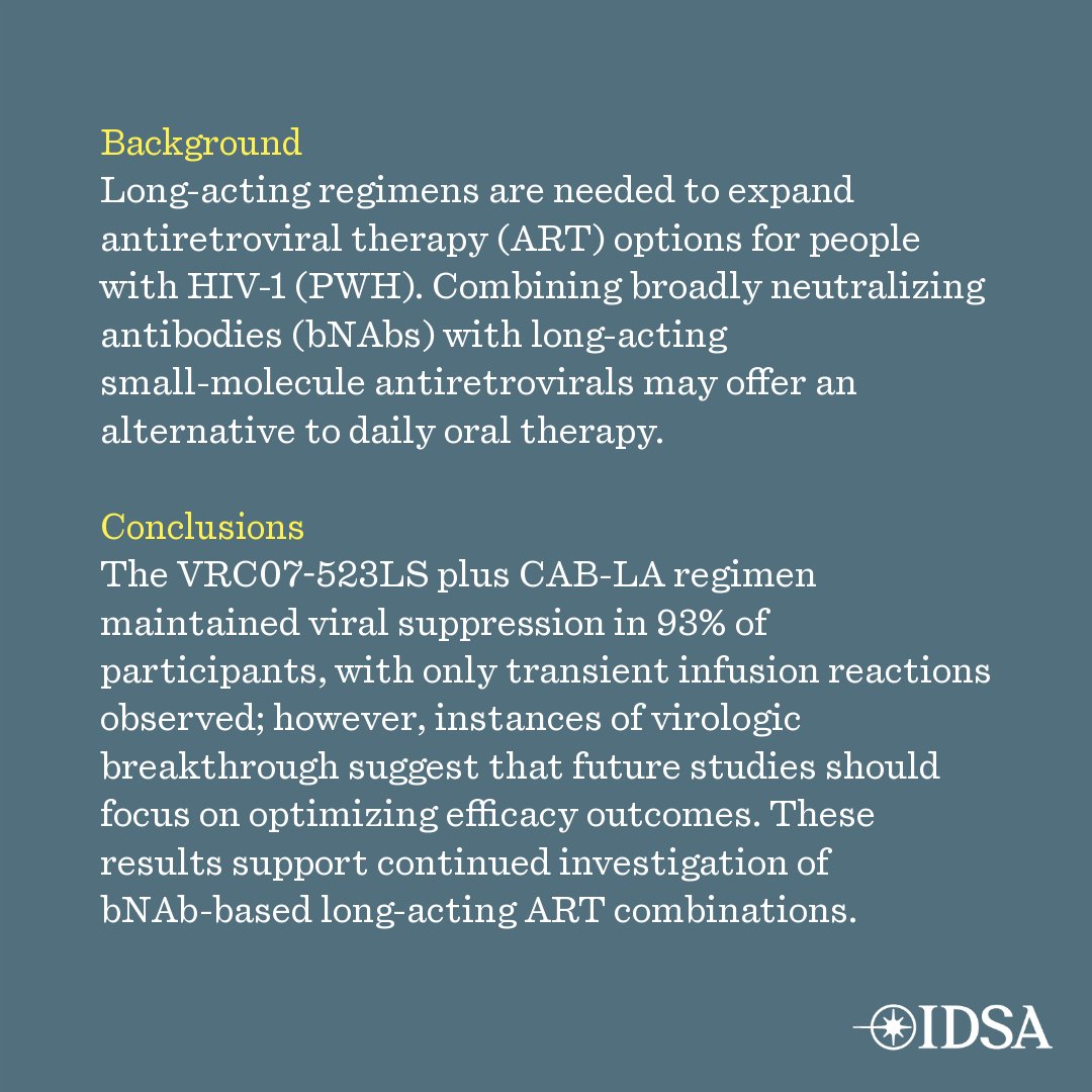 CIDJournal's tweet image. Phase 2 Trial of Long-Acting Cabotegravir and VRC07-523LS for Viral Suppression in Adults with HIV-1: ACTG A5357
✅ Just Accepted
🔗 bit.ly/4m0U6fA