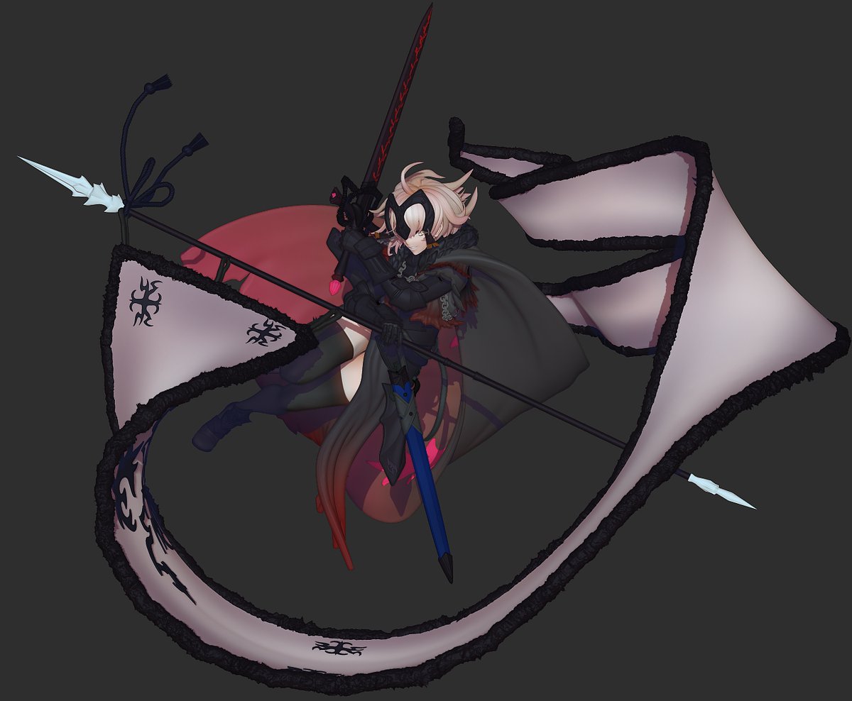 Hyeoncheol80846's tweet image. 잔 다르크 얼터 연습작 입니다.
#FGO #zbrush
