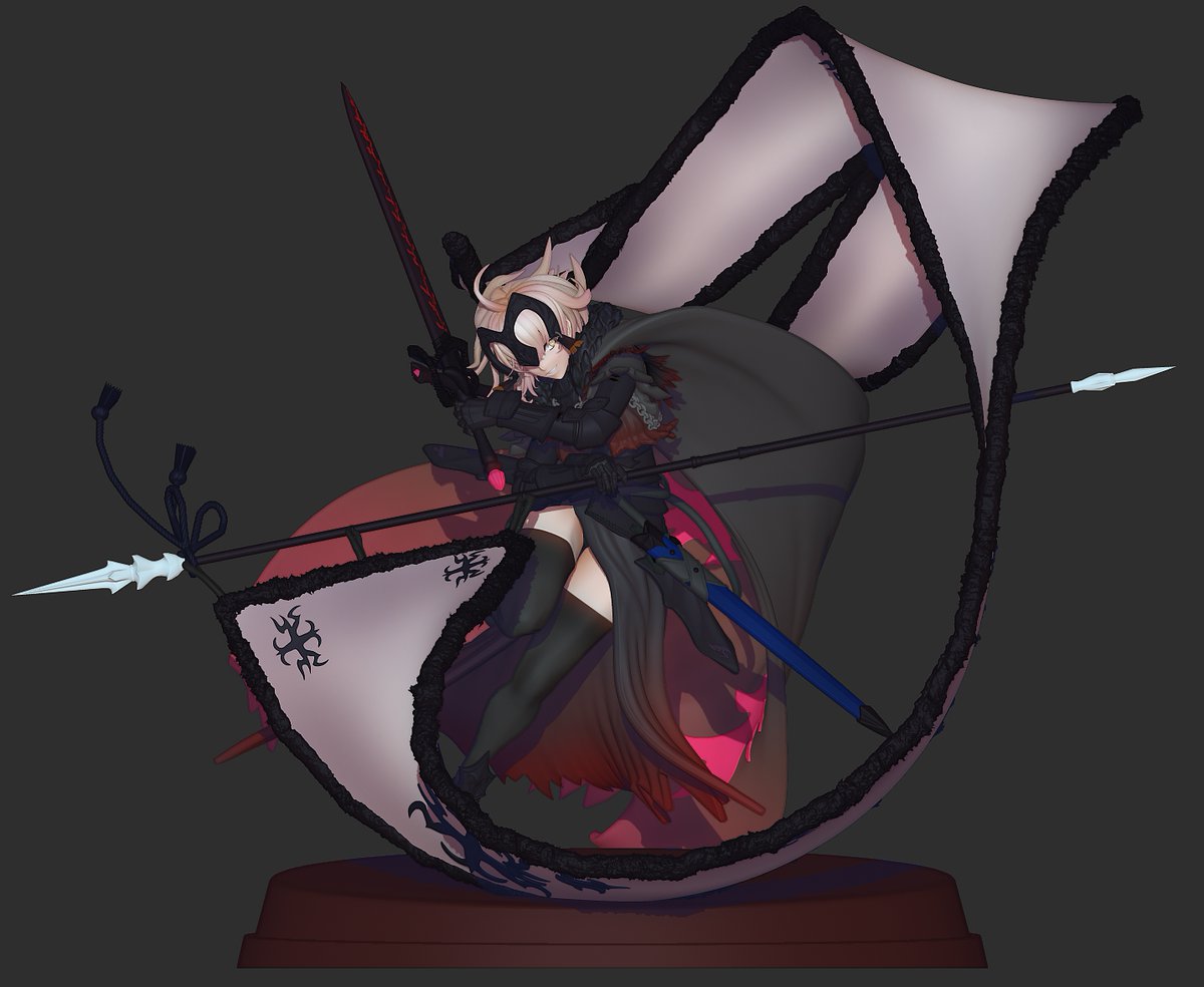 Hyeoncheol80846's tweet image. 잔 다르크 얼터 연습작 입니다.
#FGO #zbrush