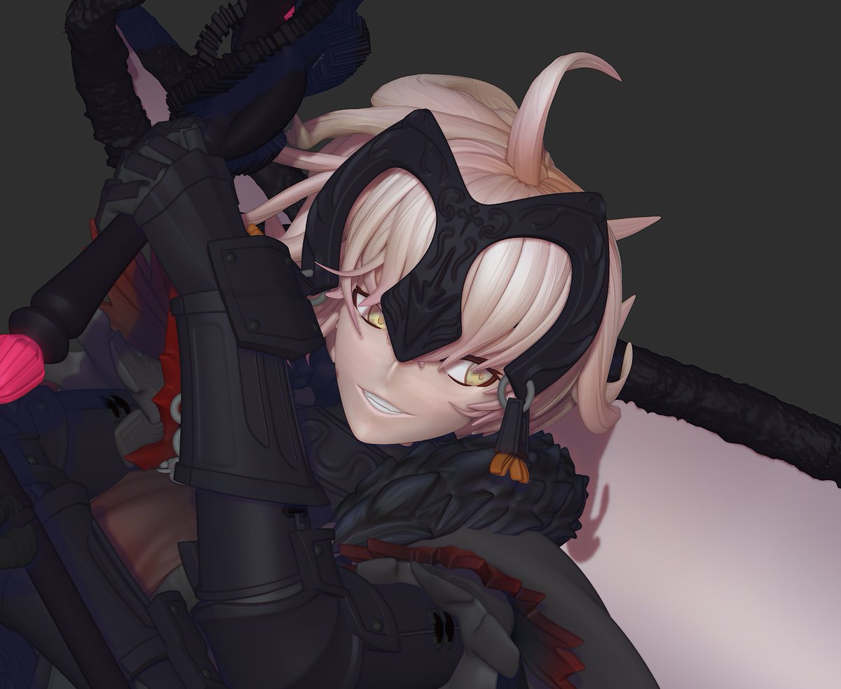 Hyeoncheol80846's tweet image. 잔 다르크 얼터 연습작 입니다.
#FGO #zbrush