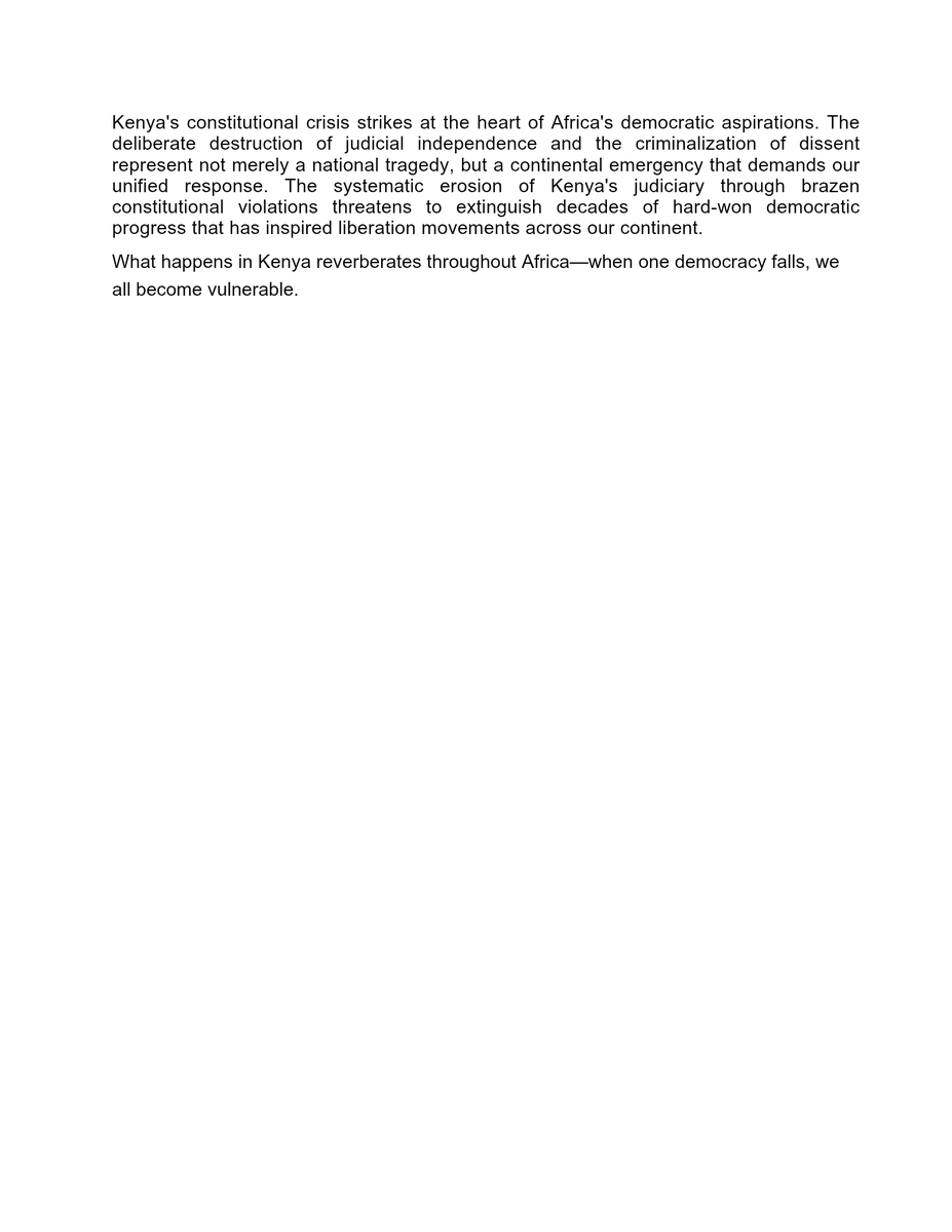 PAWA254 (@pawa254) on Twitter photo PAWA254, through the Continental Coalition, condemns Kenya's authoritarian drift and weaponization of Kenya's justice system following the arrest of Kenyan activist and human rights defender <a href="/bonifacemwangi/">The People’s Watchman</a>
#FreeBonifaceMwangi PAWA254, through the Continental Coalition, condemns Kenya's authoritarian drift and weaponization of Kenya's justice system following the arrest of Kenyan activist and human rights defender <a href="/bonifacemwangi/">The People’s Watchman</a>
#FreeBonifaceMwangi