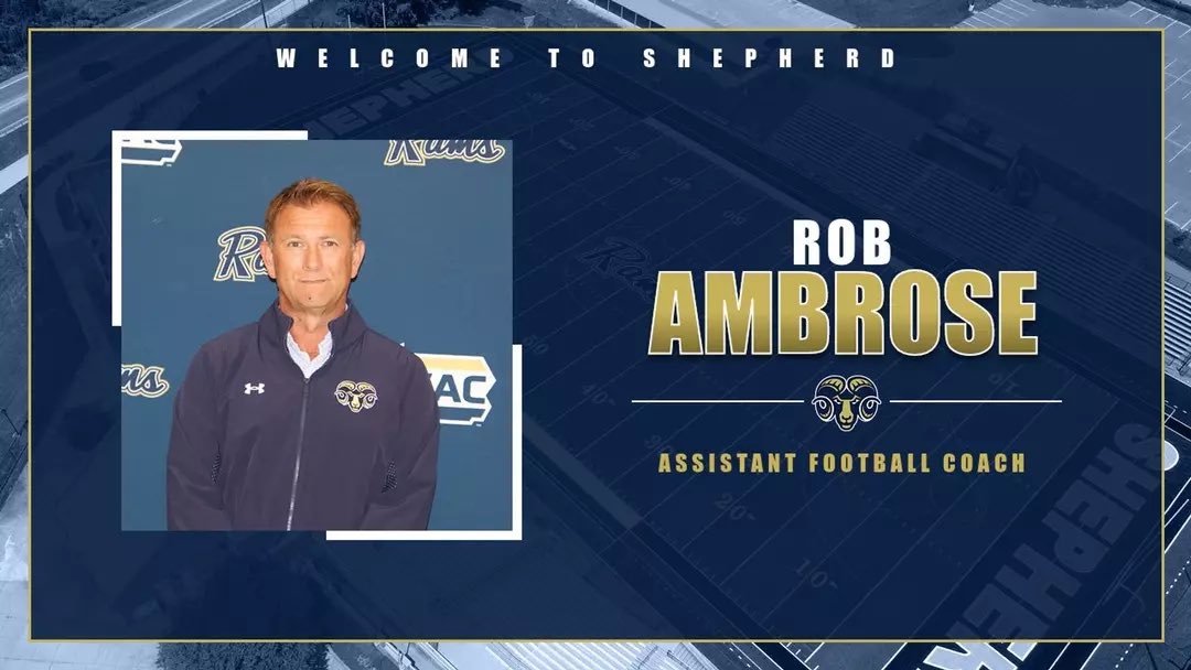 SURamsFootball's tweet image. The entire Ram Family would like to welcome 2 new members to the Football Staff. EJ Norris (Shepherd Alumni) will be the our new Defensive Line Coach and Rob Ambrose will be our new Offensive Coordinator.
shepherdrams.com/news/2025/7/18…
shepherdrams.com/news/2025/6/27…
