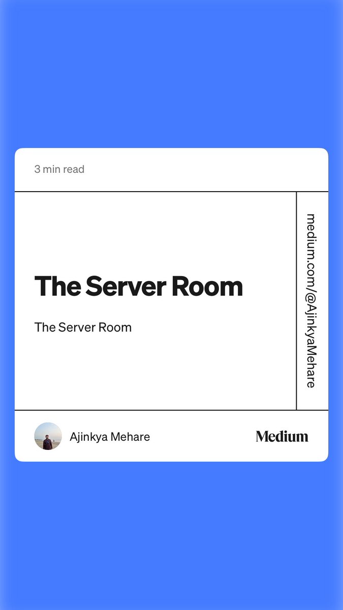 “The Server Room” by Ajinkya Mehare. #shortstory  medium.com/@AjinkyaMehare…