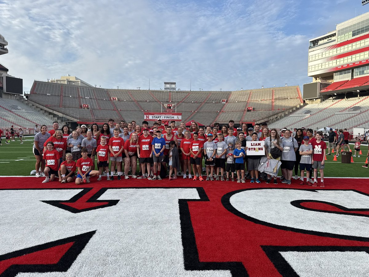Today is the Nebraska Football Road Race! Thank you, #huskers and #huskernation, for your help in the fight against childhood brain cancer! #GBR #fundthecure #putkidsfirst #believe