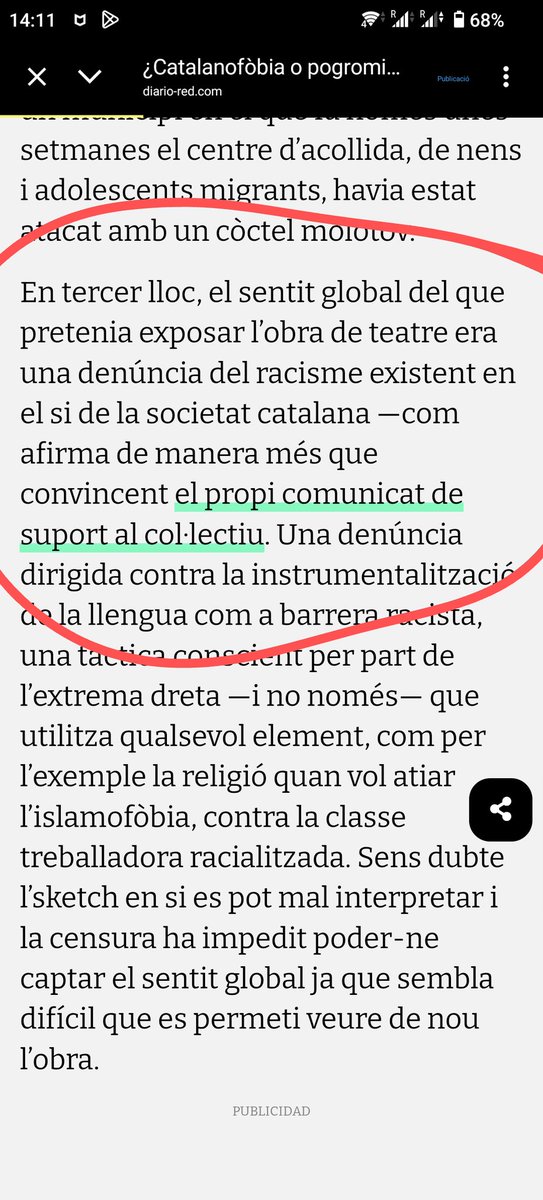 <a href="/PabloEchenique/">Pablo Echenique</a> Que bé que us va als nacionalistes espanyols d'esquerres que immigrants sud-americans se sumin al discurs imperialista espanyol que defensar la llengua catalana de la seva extinció és ser un xenòfob, ja us podeu alinear amb VOX sense que es noti, oi Echenique?.😉
I més tenint en