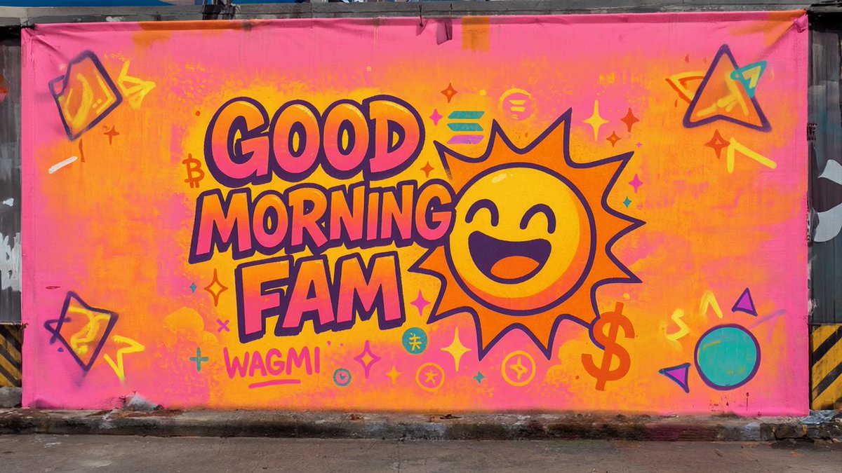 GMFAMFUN's tweet photo. Good morning fam ☀️
The world can be chaotic, but you can always choose your energy.
We choose kindness, memes, and a little bit of Solana magic every day 🧡

$GMFAM is about showing up, smiling, and sending good vibes - no matter what.
LFG 🚀 @GMFAMFUN https://t.co/3FJfwD30Sv