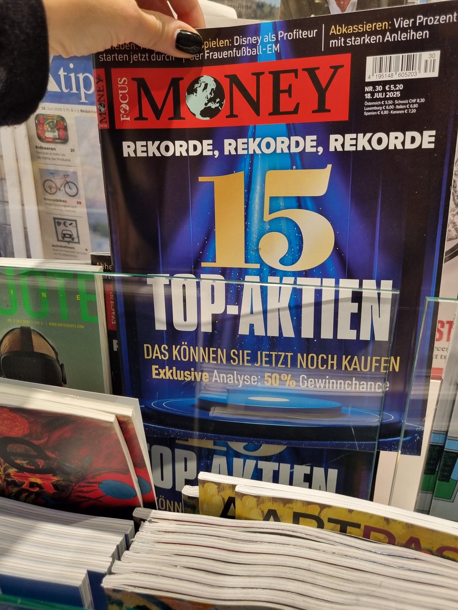 Right. Because if it is on the cover, there must still be tremendous winning potential. 📈
(And definitely not already priced in.)

#TopAktien #Börse #Finanzironie #FocusMoney #Finanzmedien
#StockMarketHumor #FinanceSatire #CoverIndicator #InvestmentTiming #Mediatip #TooLateToBuy