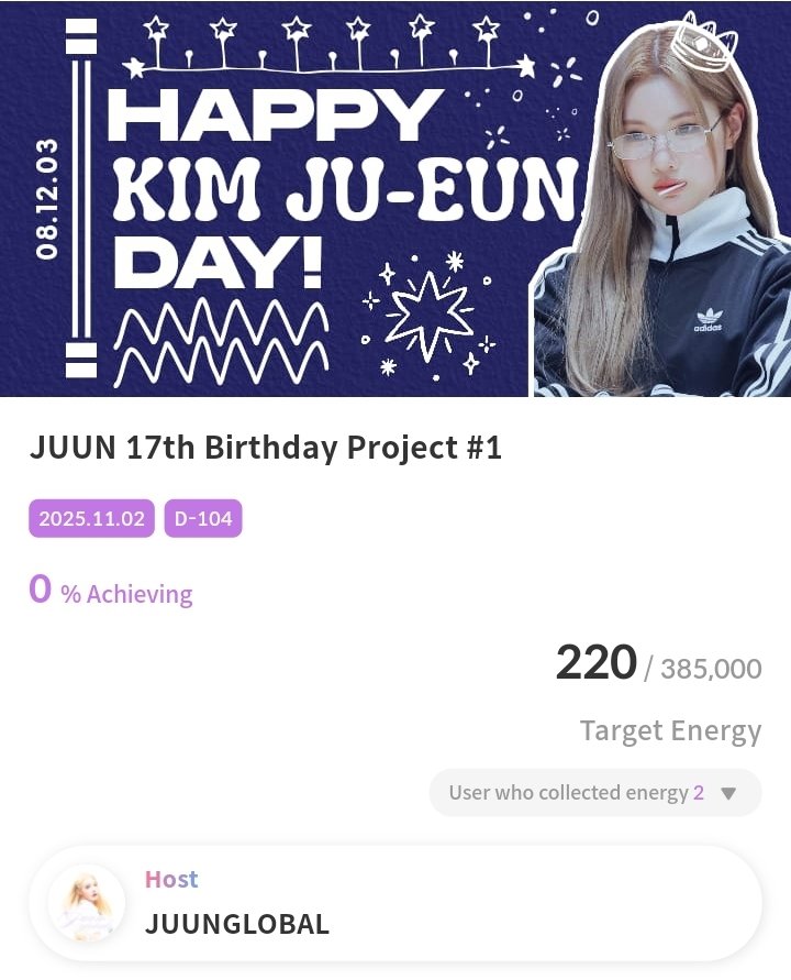 JUUNGLOBAL_'s tweet image. 【ANNOUNCEMENT】— JUUN Birthday Preparation.

Hallo,
JUUN GLOBAL is now preparing for Juun’s 1st birthday as H2H member. To make this project successful, we’ve launched a support ad on Giftifan you can start contributing from today!

📅 : November 02, 2025.
⚡️ : 385.000 target…