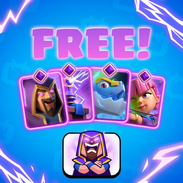 GoldClan_off's tweet photo. 🎉 БЕСПЛАТНЫЕ ЭВОЛЮЦИИ 🎉

⚡️ Clash Royale запускает ГРАНДИОЗНОЕ новое событие:

✅ 4 недели → 4 бесплатные эволюции!
✅ Эволюция Колдуна → 21 июля
✅ Эволюция Теслы → 28 июля
✅ Электродракон → 4 августа
✅ Эволюция Лучниц → 11 августа

#clashroyale https://t.co/fBikBuF4Oc