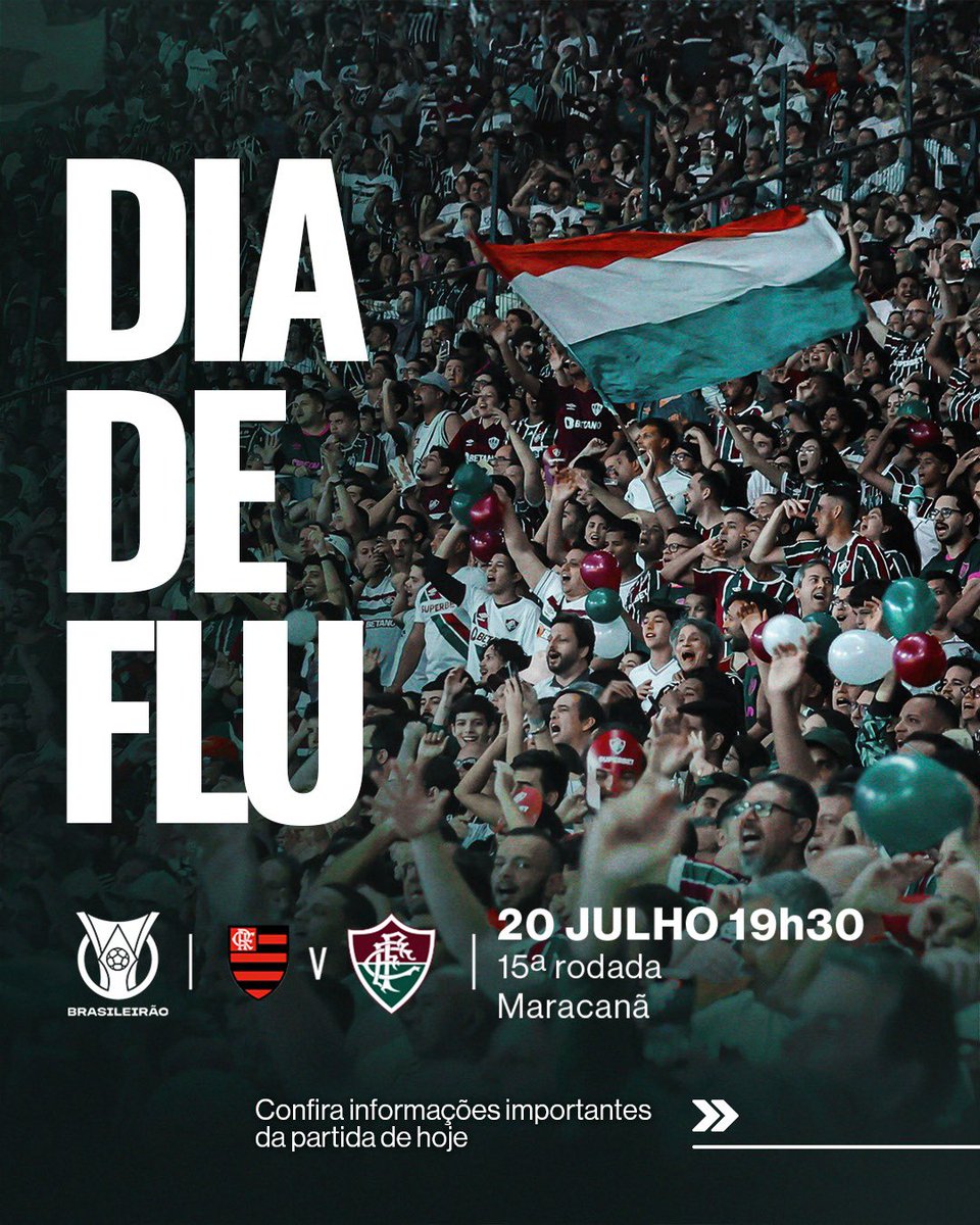 SocioDoFlu's tweet image. É DOMINGO DE CLÁSSICO NO MARACA! 🇭🇺 #DiaDeFlu
➡️ Se liga nas informações importantes para a partida de hoje!