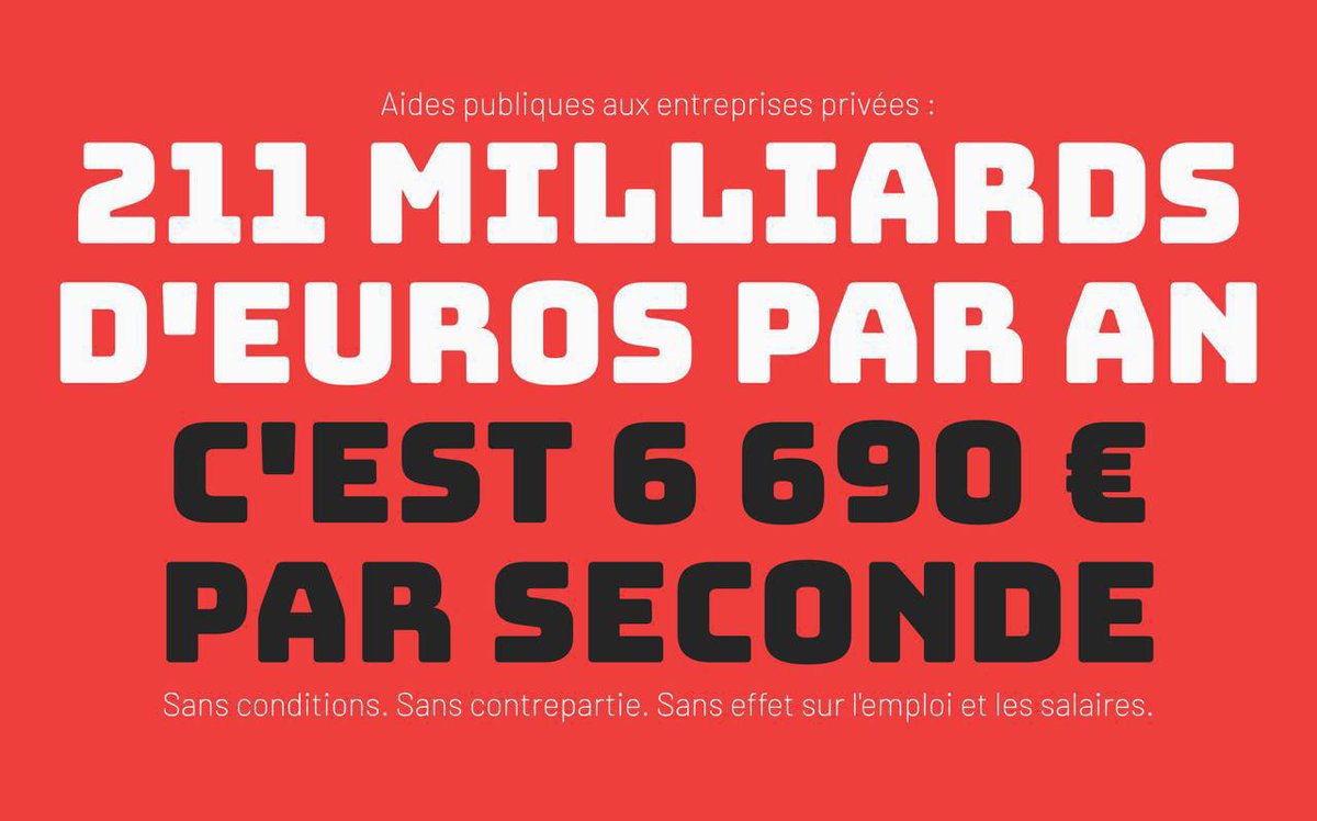 La CGT (@lacgtcommunique) on Twitter photo Bonjour <a href="/bayrou/">François Bayrou</a>
Nous sommes le 20 juillet. À ce jour, votre gouvernement a déjà gaspillé 116,45 milliards d’euros d’aides aux entreprises en 2025.
De l’argent, il y en a…
💸💸💸 #Budget Bonjour <a href="/bayrou/">François Bayrou</a>
Nous sommes le 20 juillet. À ce jour, votre gouvernement a déjà gaspillé 116,45 milliards d’euros d’aides aux entreprises en 2025.
De l’argent, il y en a…
💸💸💸 #Budget