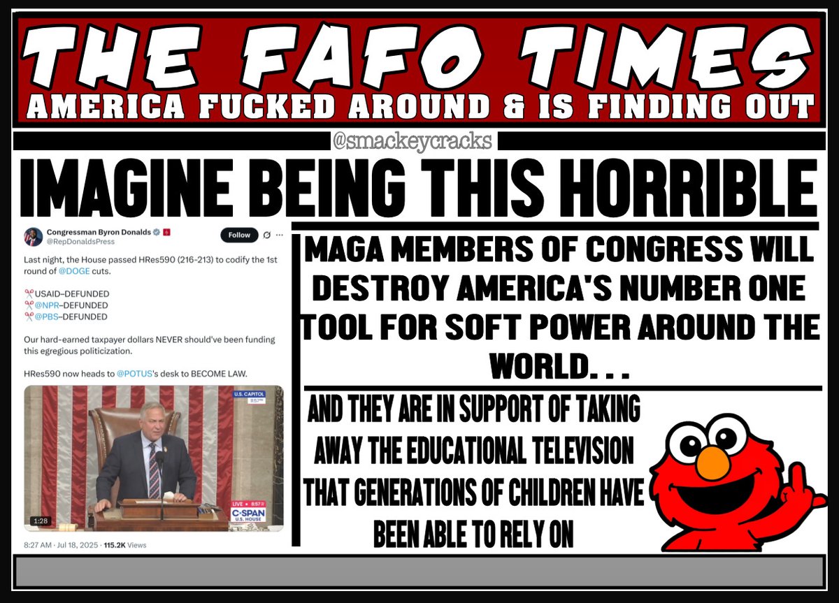 The stupidity and hatred of MAGA is truly colossal. 

They are dismantling everything that actually made America great...