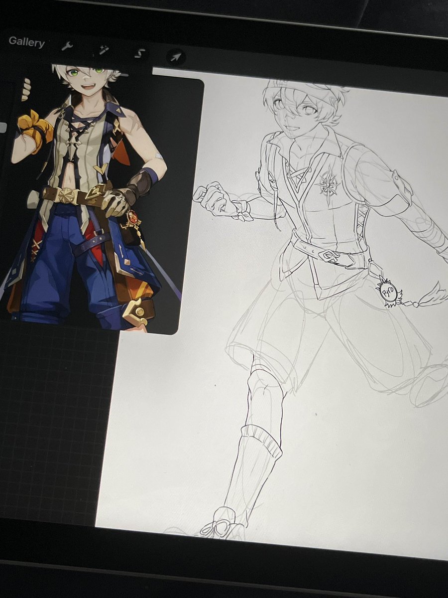 larskukka's tweet image. Here is bennett skin prediction I did like month ago… honestly I like hoyo’s more xD I was going to give him same color palette with more orange and red but idk why I didn’t finish it lol
I’m glad they added the bandana :D it suits him… can’t wait to get the skin