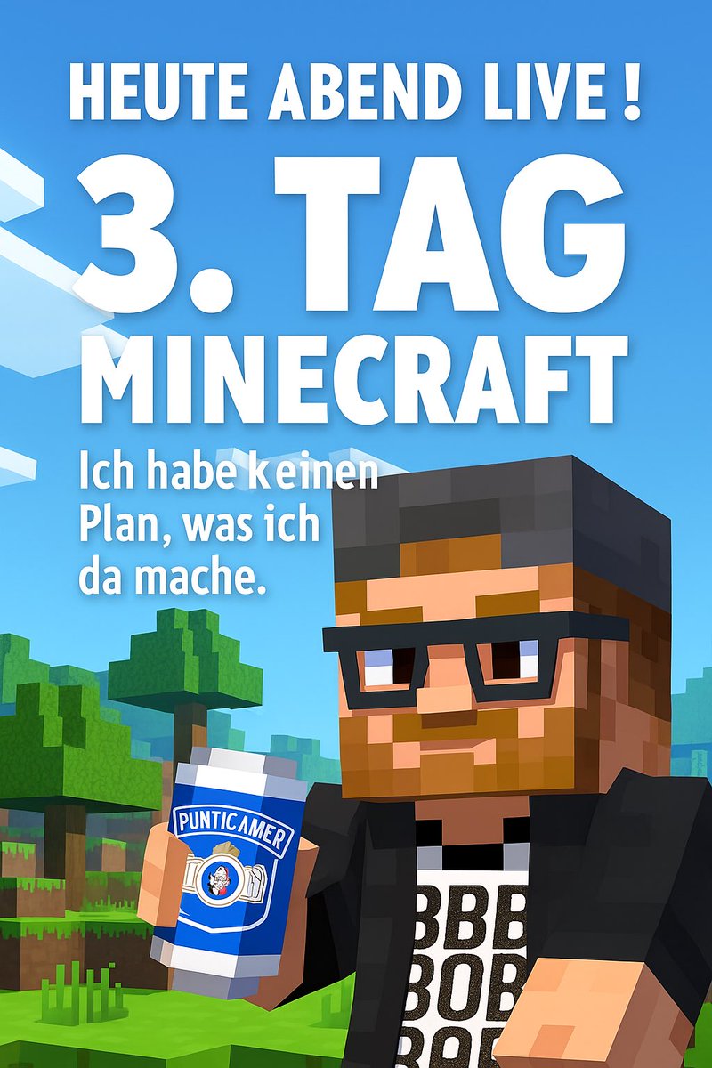 FSK 18 #Minecraft Mein drittes Mal! VOD jetzt Online
youtu.be/9MfXt0mBqzI