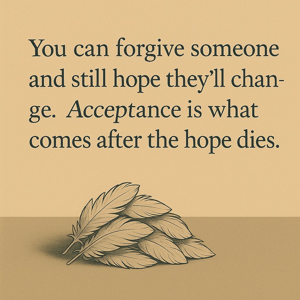 Forgiveness is hard.
Self-forgiveness is harder.
Here's what I learned after years of therapy, loss, and the kind of grief that doesn't come with a funeral.
New essay on emotional weight, closure, and acceptance. 
Read on Substack: threerooms.substack.com/p/what-forgive…