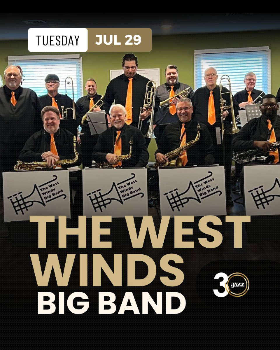 The West Winds Big Band brings brass, bounce, and timeless swing back to The Jazz Kitchen, led by Thomas Ewigleben and featuring the incredible Kate Engle on vocals. 🎤🎺

Indy… you know this one’s gonna groove 🔥 Join us! 

🗓️ Tue, July 29 – 7PM
🎟️ Snag your seats now!