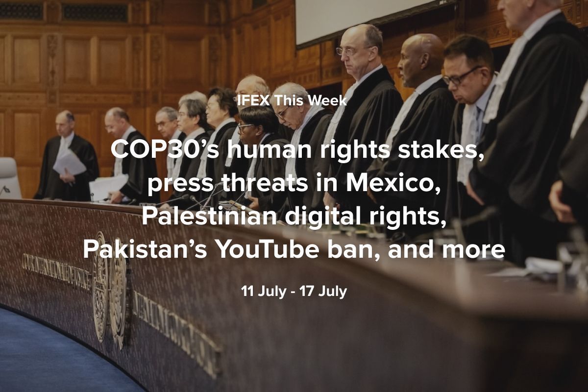 IFEX's tweet image. This week in #FreeExpression:
🔹 Saudi Arabia: Waleed Abu al-Khair marks 10 years in jail
🔹 Palestinian digital rights under threat in EU policy
🔹 Pakistan blocks 27 YouTube channels, raising censorship alarms
📬 Read more #IFEXThisWeek: preview.mailerlite.com/g4p0q4p6m5
