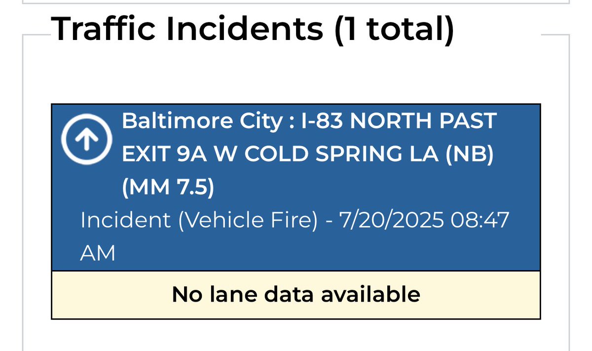 doyle0213's tweet image. .@BaltimoreFire Firefighters are using @HolmatroRescue Tools to free a person trapped in a vehicle involved in a crash on Northbound I-83 past exit 9, West Cold Spring Lane. #BalTraffic #MDTraffic