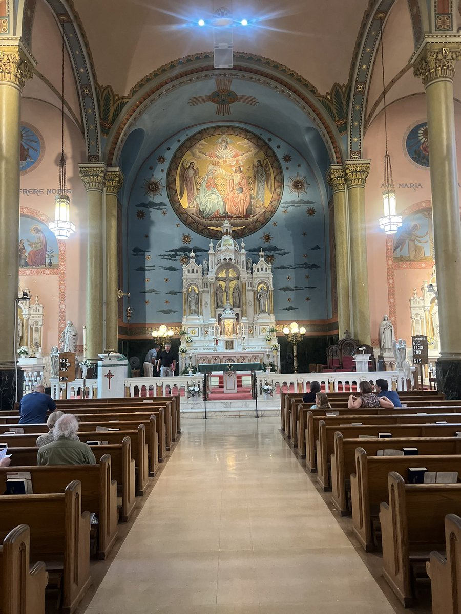 Plesac19's tweet image. Rise and shine … 9am mass at St Adalbert Catholic Church … Pittsburgh, Pa …. Then off to PNC Park … game 3 of 3 game set vs Pirates at 12:30pm CT .