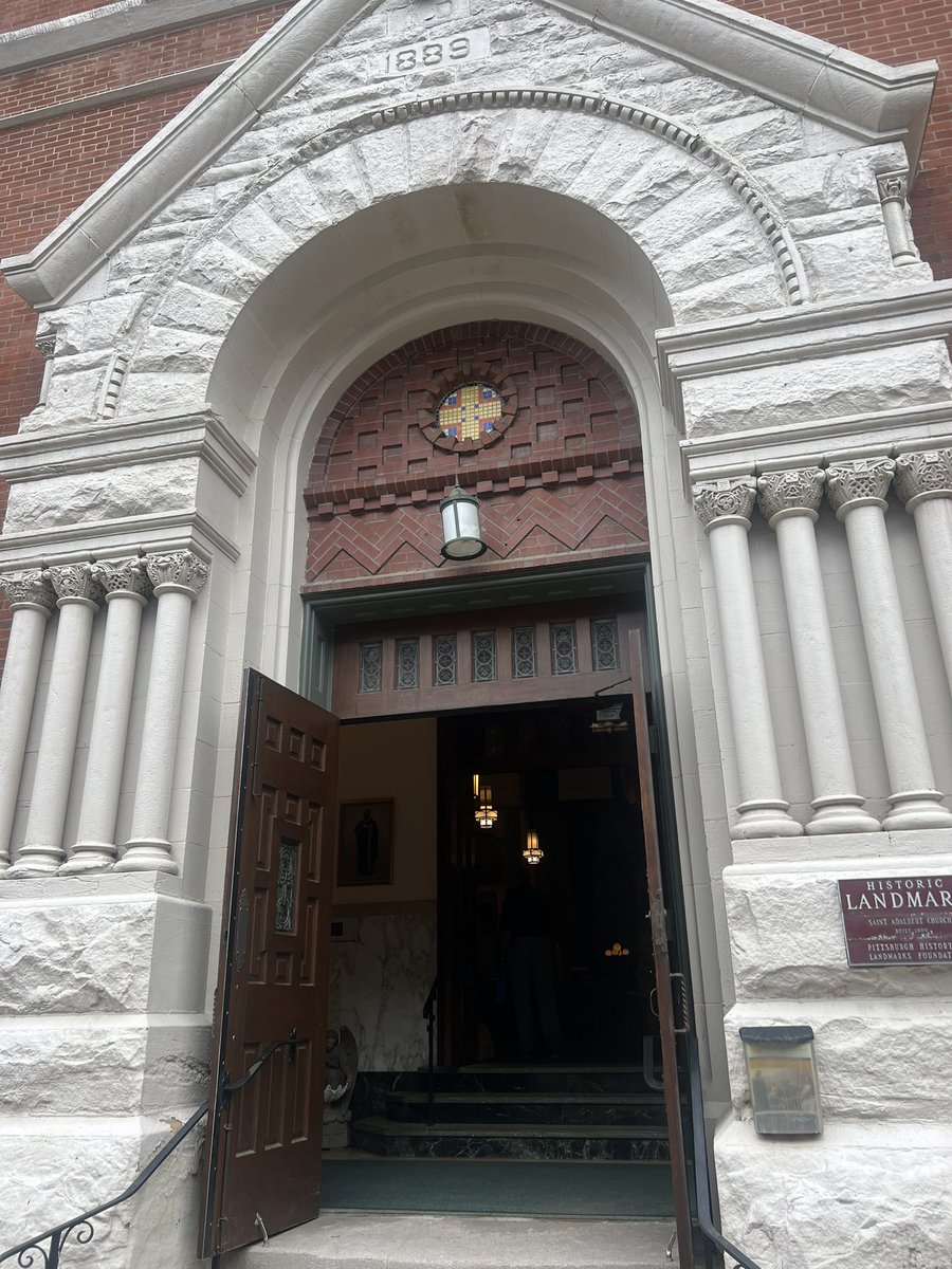 Plesac19's tweet image. Rise and shine … 9am mass at St Adalbert Catholic Church … Pittsburgh, Pa …. Then off to PNC Park … game 3 of 3 game set vs Pirates at 12:30pm CT .