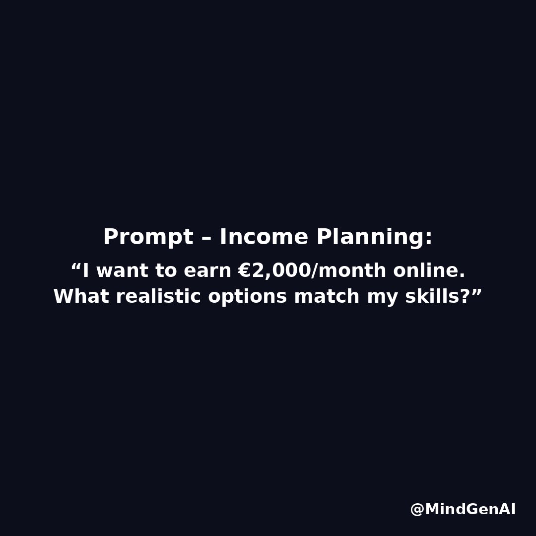MindGenAi0401's tweet image. AI won’t make you rich.
But it can stop you from staying poor.

These 4 prompts turn AI into your money assistant:

#AI #FinanceTools #MoneyMindset