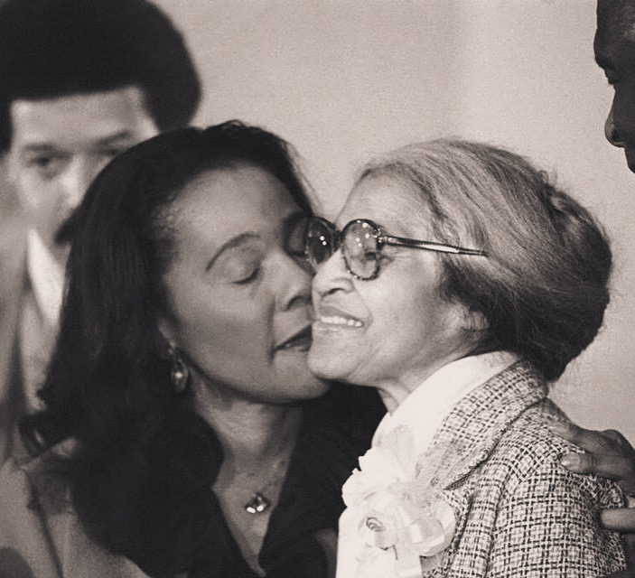 BerniceKing's tweet image. So much strength, character, and love in this photo. #RosaParks #CorettaScottKing