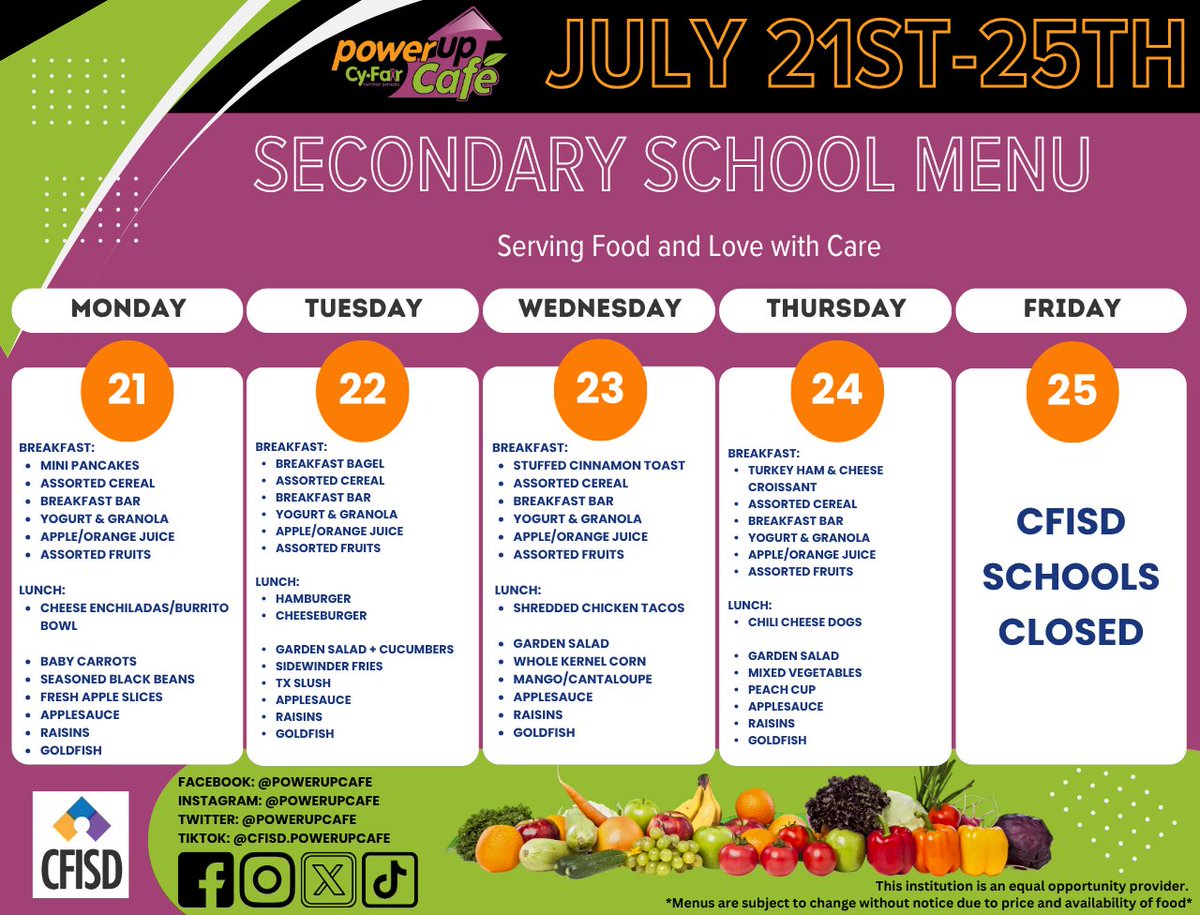 PowerUpCafe's tweet image. It's National Ice Cream Day! Take a visit to your local creamery and plan some time to eat no-cost meals at breakfast and lunch this week for your 18 and under students! Make sure to check out our shortened up-to-date sites that are open!